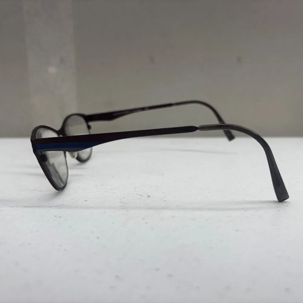 Scott Harris Europa Eyeglasses Frame Only SH-574 52-17-140‎ Burgundy Blue Gray